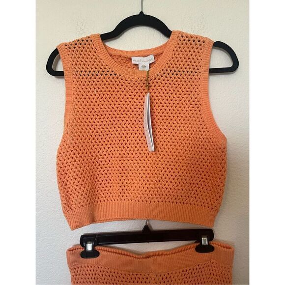 House of Harlow Crochet Pants and Cropped Tank Set NEW - Picture 2 of 8